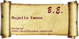 Bujella Emese névjegykártya